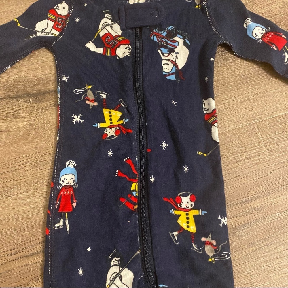 Hanna Andersson Winter Infant NWT Zip Sleeper Polar Bear Kitty Mouse - Picture 2 of 7